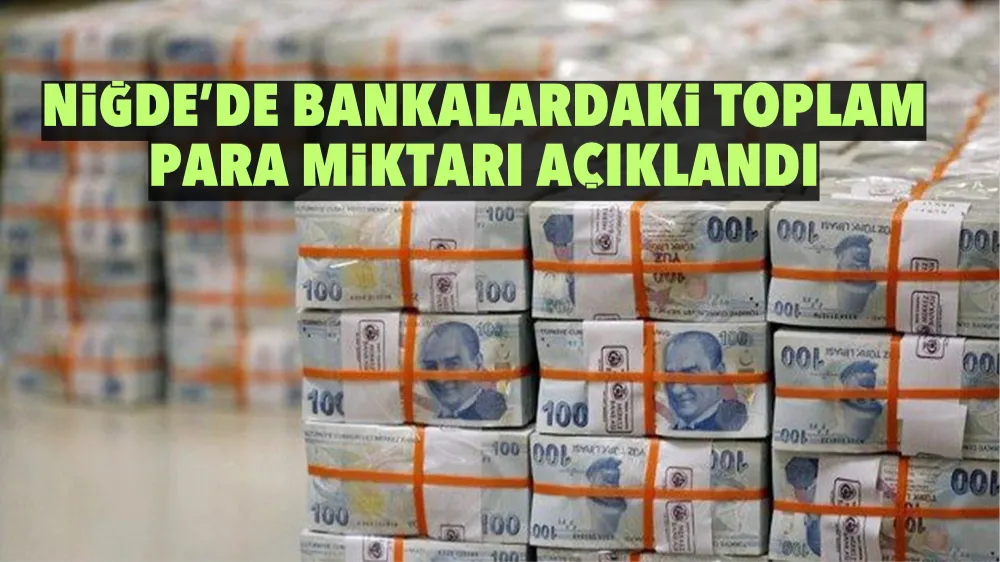 Niğde’de bankalardaki toplam para miktarı açıklandı