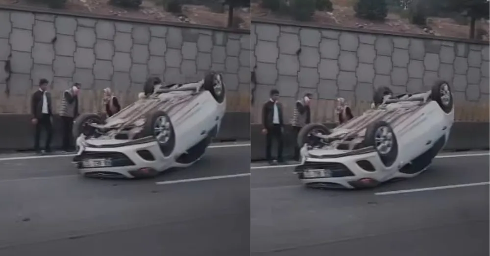 NİĞDE-ADANA OTOYOLUNDA OTOMOBİL TAKLA ATTI: 1 YARALI