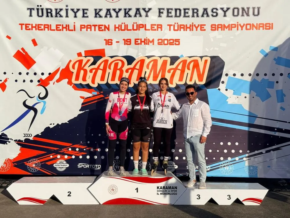 KAYSERİ TEKERLEKLİ PATEN TAKIMI TÜRKİYE ŞAMPİYONU OLDU