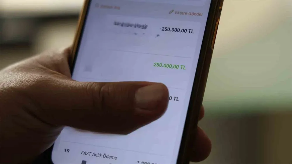 HESABINA GELEN 250 BİN TL
