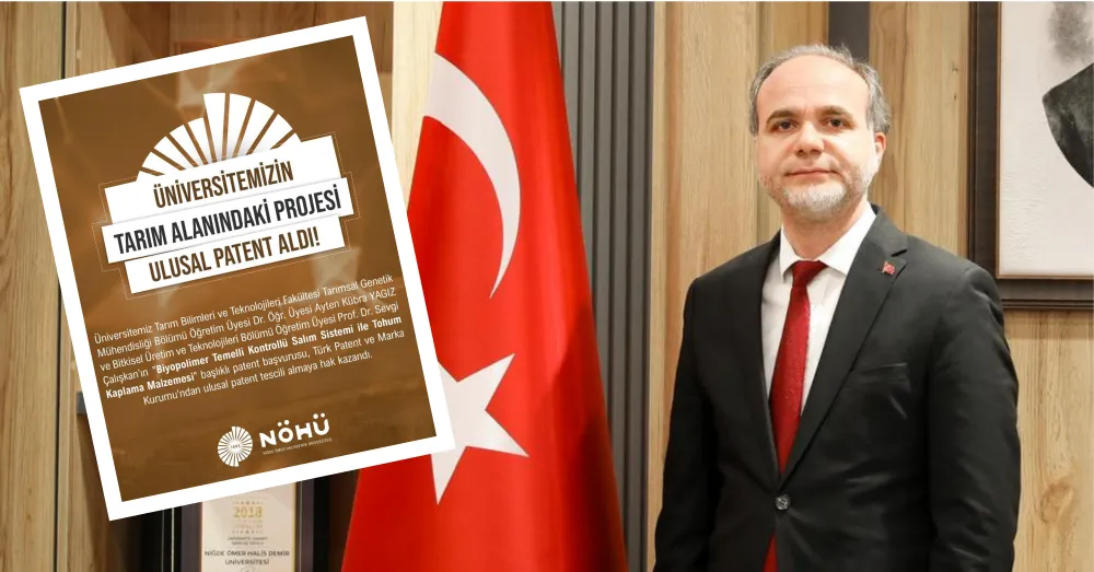 NİĞDE ÖMER HALİSDEMİR ÜNİVERSİTESİ’NDEN PATENT BAŞARISI