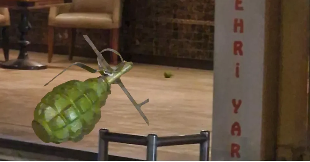 PASTANEYE PİMİ ÇEKİLMEMİŞ EL BOMBASI ATILDI