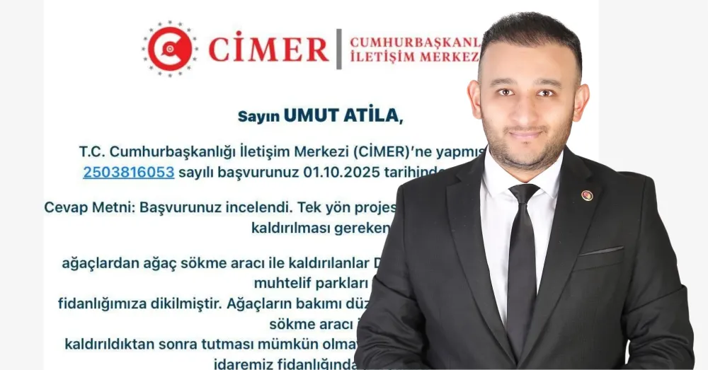 CHP’Lİ ATİLA’NIN AĞAÇ KESİMİ SORUSUNA BELEDİYEDEN İLGİNÇ YANIT