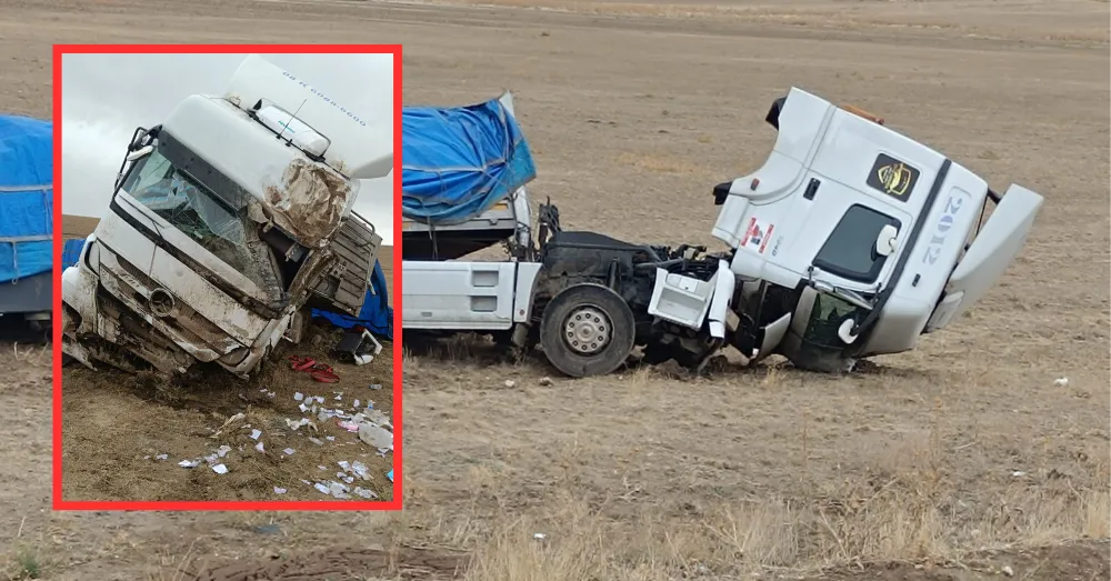 TIR ŞARAMPOLE YUVARLANDI: NİĞDELİ SÜRÜCÜ KAZAYI UCUZ ATLATTI