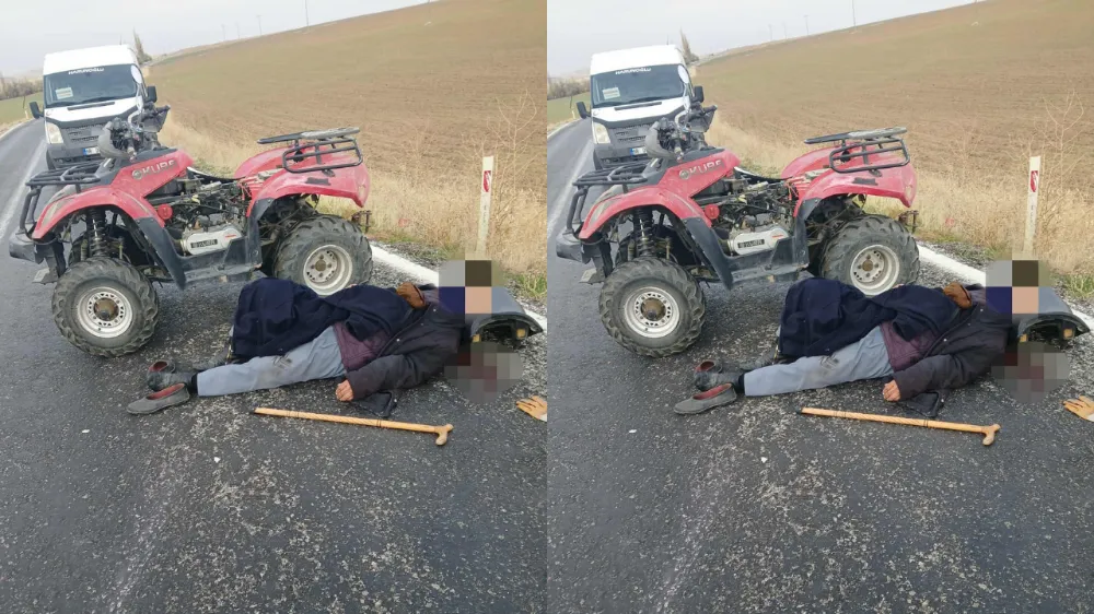ATV İLE TAKLA ATAN 89 YAŞINDAKİ SÜRÜCÜ AĞIR YARALANDI
