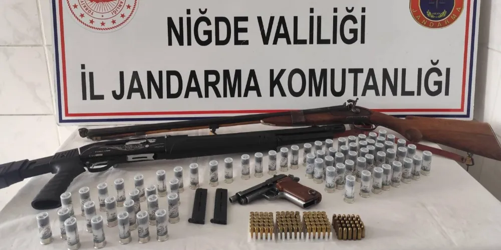 Niğde’de Jandarmadan Ruhsatsız Silah Baskını