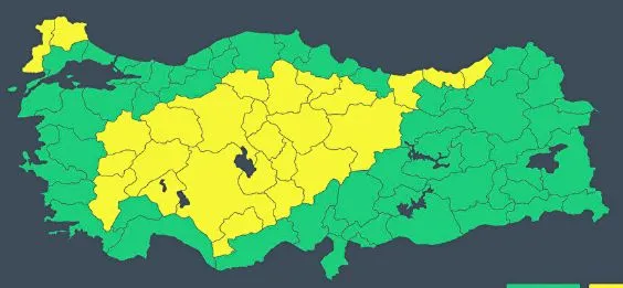 NİĞDE VE İLÇELERİ İÇİN SARI UYARI!