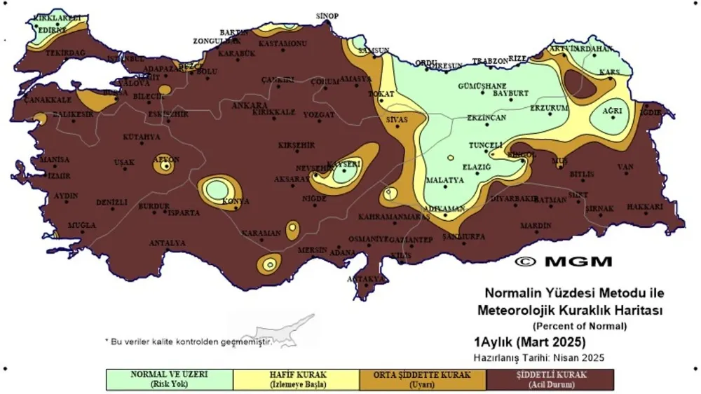 NİĞDE’NİN DURUMU ENDİŞE VERİCİ: KAHVERENGİYE BÜRÜNDÜ