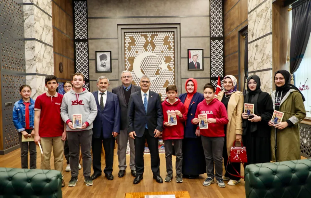 NİĞDE VALİSİ ÇELİK, ÇEDES PROJESİ ÖĞRENCİ TEMSİLCİLERİNİ AĞIRLADI