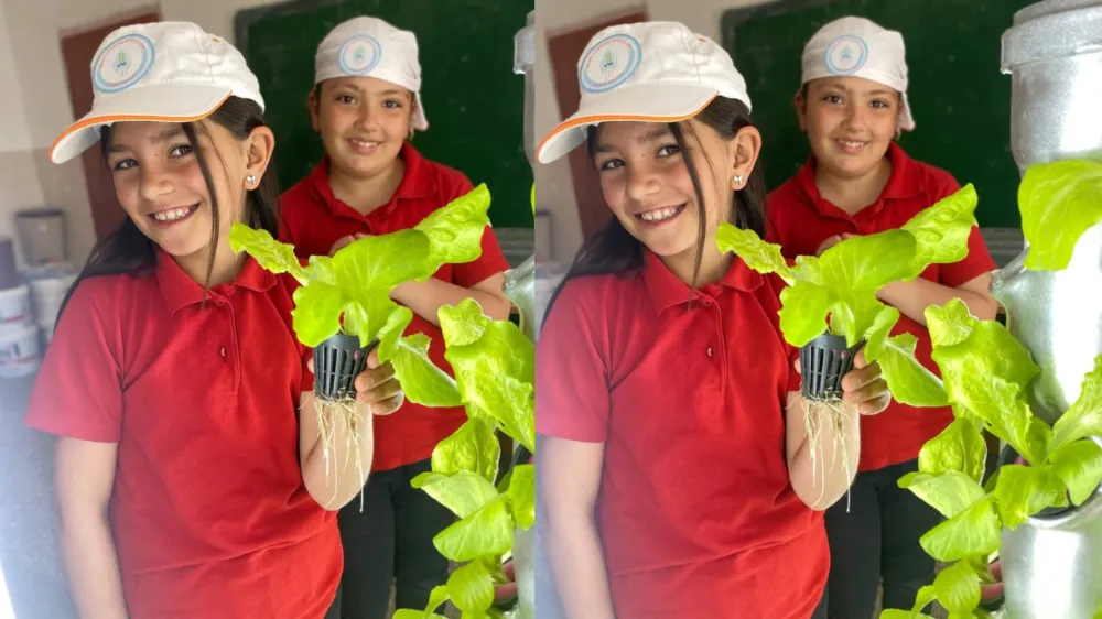 EDİKLİ’DE İLKOKUL ÖĞRENCİLERİNDEN TOPRAKSIZ TARIM PROJESİ