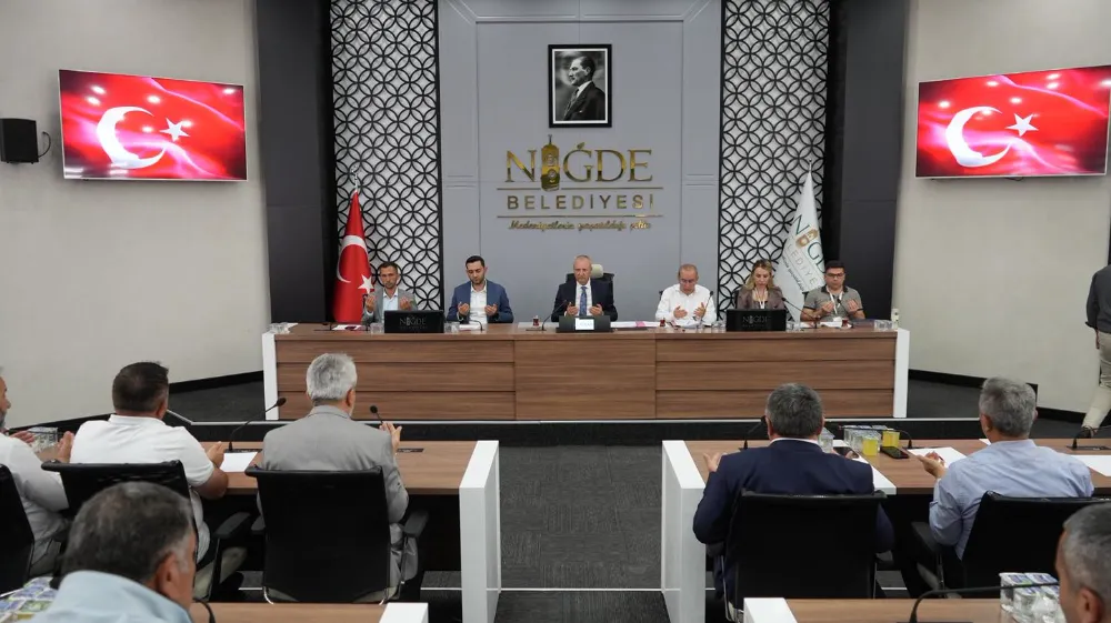 NİĞDE BELEDİYE MECLİSİ TEMMUZ AYI TOPLANTISI GERÇEKLEŞTİRİLDİ